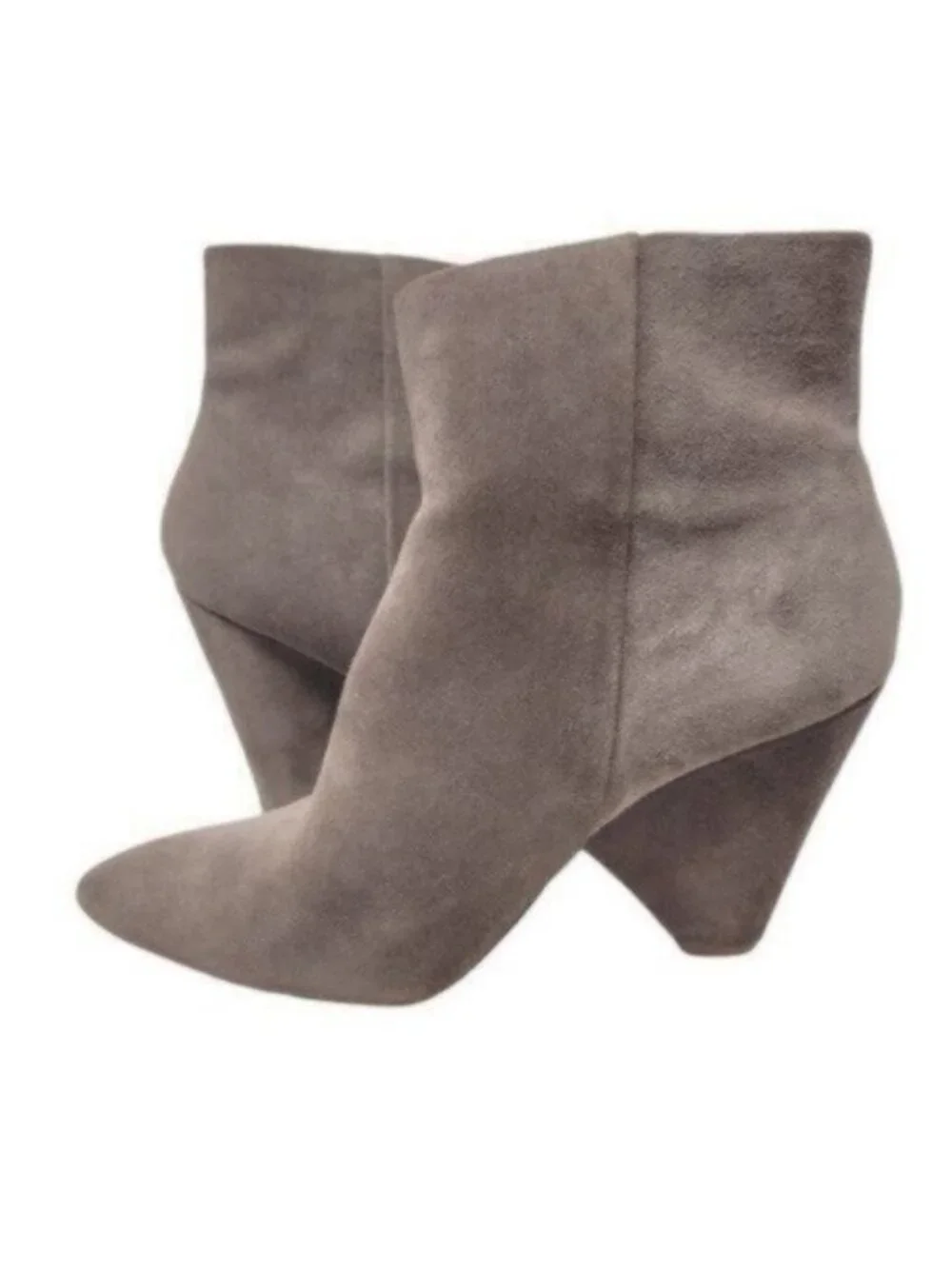 Anthropologie Splendid | NEVA Suede Ankle Boots Booties Taupe Cone Heel